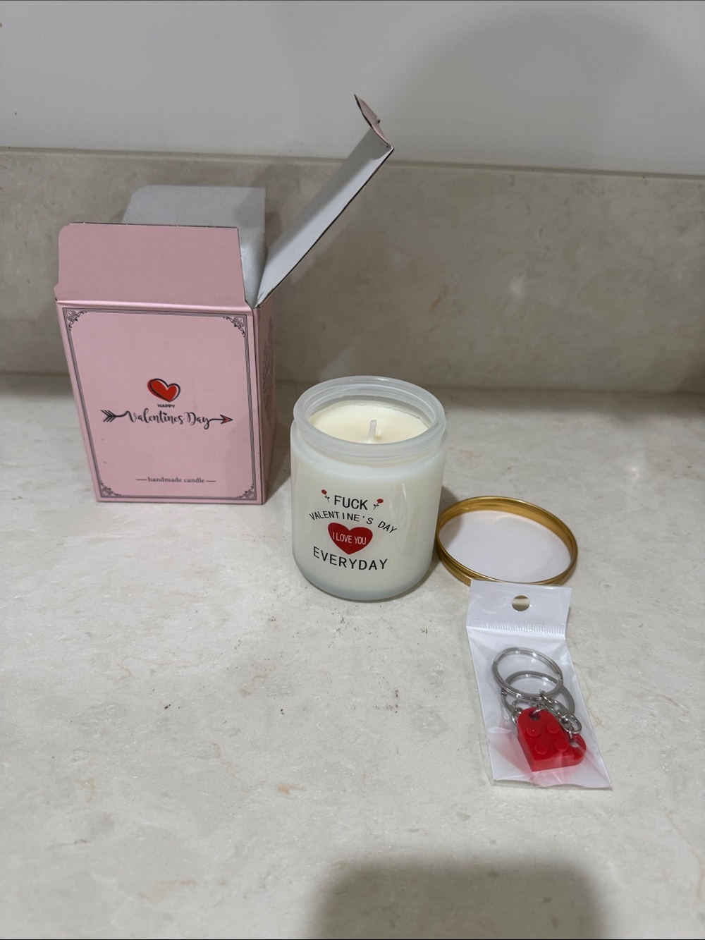 Everyday Scented Candle Jar - White (Playful Message)